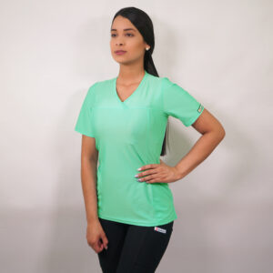 DELANTAL MUJER TELA ELASTICADA. VERDE AGUA - ART. 2180