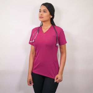 DELANTAL MUJER TELA ELASTICADA. FUCSIA - ART. 2181