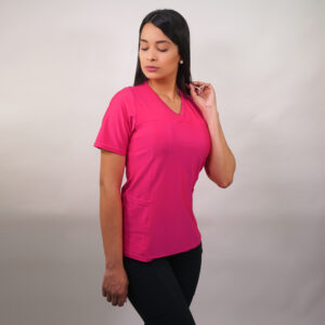 DELANTAL MUJER TELA ELASTICADA. FUCSIA - ART. 2182