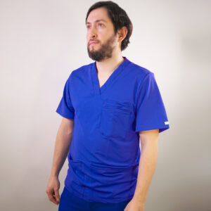 DELANTAL HOMBRE TELA ELASTICADA - AZUL REY. ART. 612