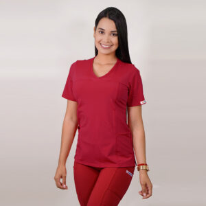 DELANTAL MUJER TELA ELASTICADA. ROJO - ART. 764
