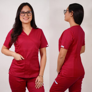 DELANTAL MUJER ALGODÓN. ROJO - ART. ALG-2322-5
