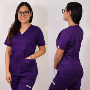 DELANTAL MUJER ALGODÓN. MORADO - ART. ALG-2323-4