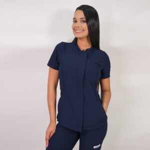 DELANTAL MUJER ANTIFLUIDOS JAZMÍN. AZUL MARINO - ART. JAZMIN-1