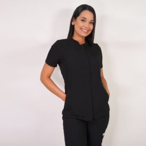 DELANTAL MUJER ANTIFLUIDOS JAZMÍN. NEGRO - ART. JAZMIN-8
