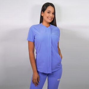 DELANTAL MUJER ANTIFLUIDOS JAZMÍN. CELESTE - ART. JAZMIN-3