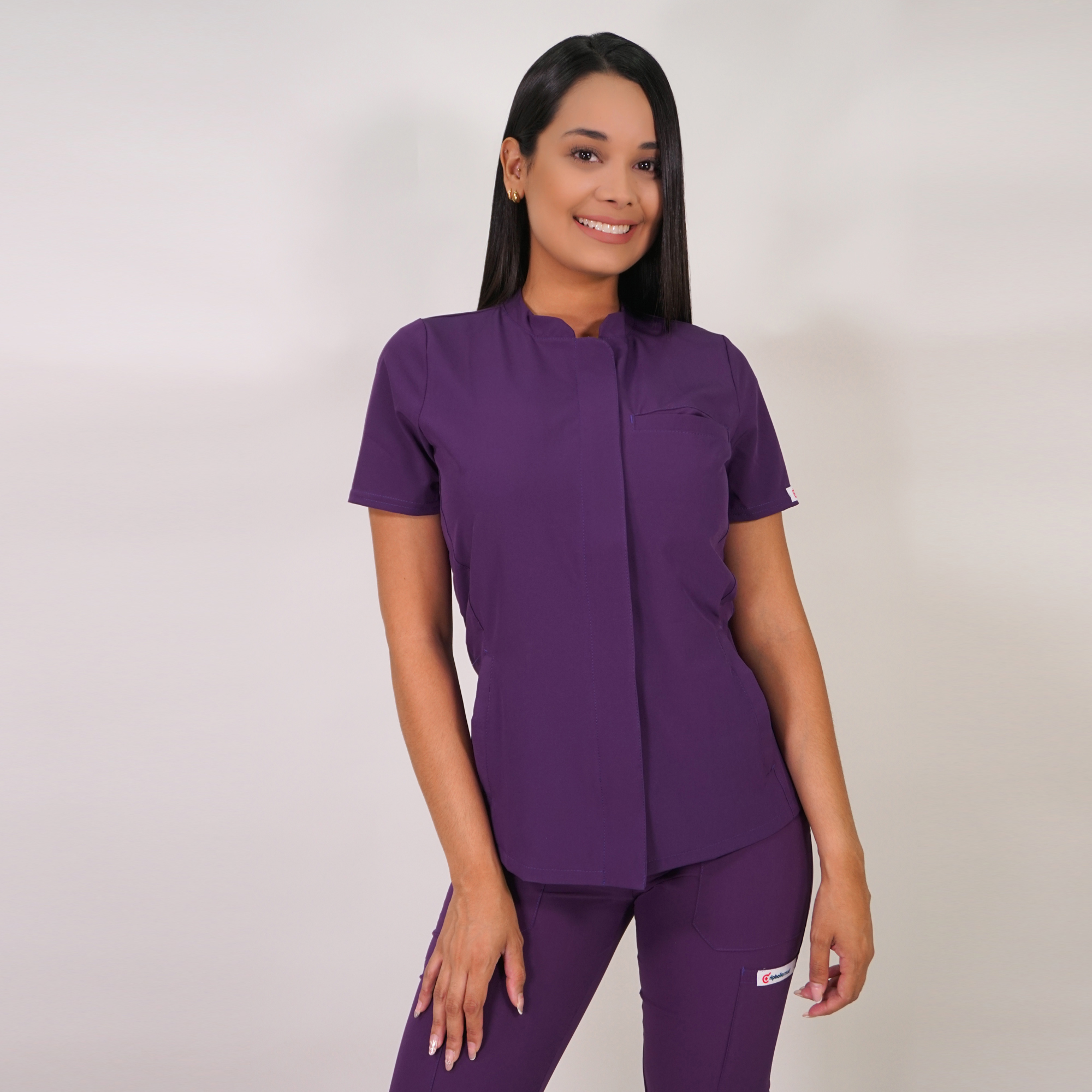 DELANTAL MUJER ANTIFLUIDOS JAZMÍN. MORADO - ART. JAZMIN-4