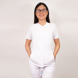 DELANTAL MUJER ANTIFLUIDOS JAZMÍN. BLANCO - ART. JAZMIN-7
